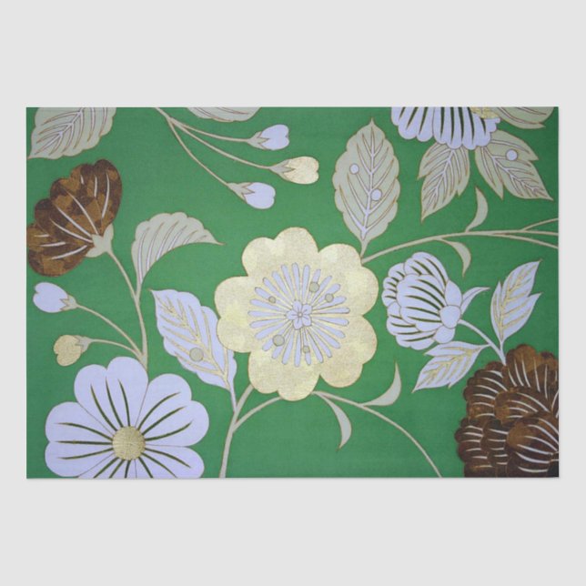 Japanisches Blumendesign Seidenpapier (Vorderseite)