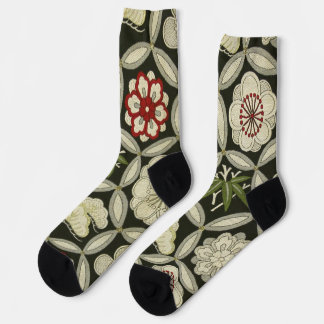 Japanisches Blumenmuster Socken