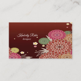 Japanisches Blumenmuster Visitenkarte