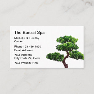 Japanisches Bonzai-Spa-Thema Visitenkarte