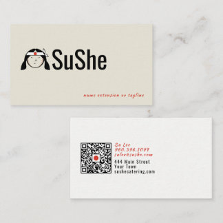 Japanisches Chef-Logo | QR-Code Visitenkarte