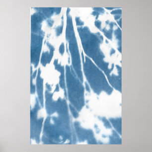 Japanisches Cherry Bloom Cyanotype Poster