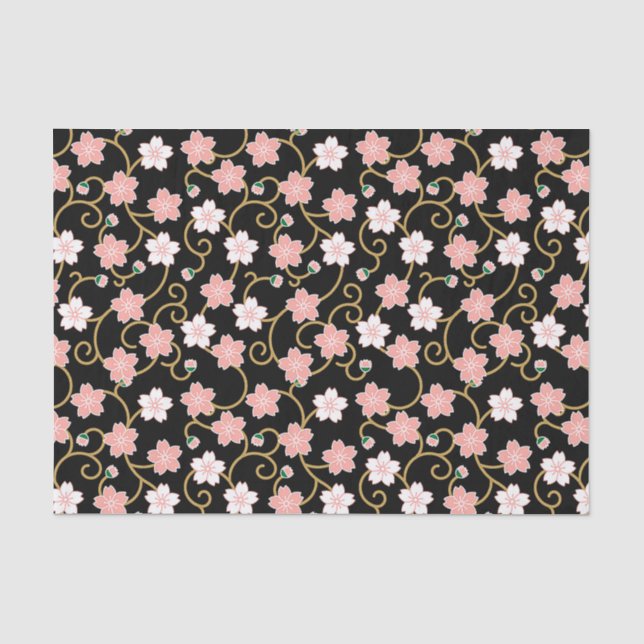 Japanisches Cherry Blossom Muster Seidenpapier (Vorderseite)