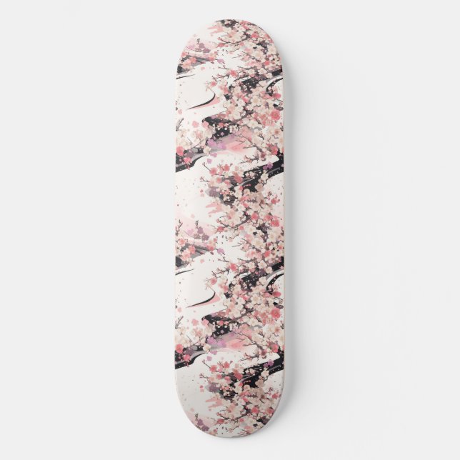 Japanisches Cherry Blossom Skateboard (Vorderseite)