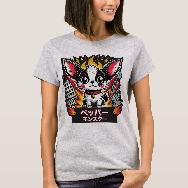 Japanisches Chihuahua-Monster-T-Shirt T-Shirt (Vorderseite)