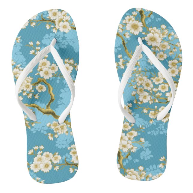 Japanisches Chiyogami Plum Blossom Muster Flip Flo Flops (Fußbett)