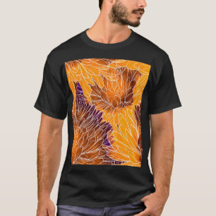 Japanisches Chrysanthemum: Aquarellfarbenes Nahtlo T-Shirt