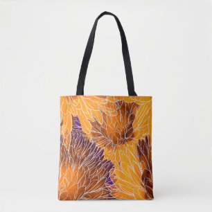 Japanisches Chrysanthemum: Aquarellfarbenes Nahtlo Tasche