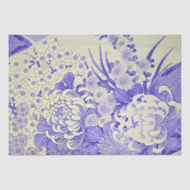 japanisches Chrysanthemum-Design Seidenpapier (Vorderseite)