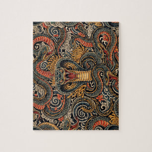 Japanisches Cobra-Irezumi-Tätowierungsmuster