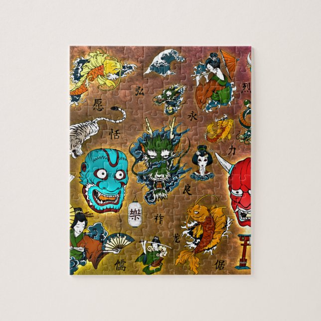 Japanisches Collage (Vertikal)