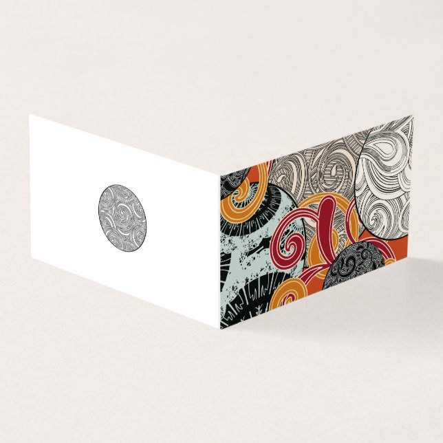 japanisches Design mit roten Kugeln und Wirbel (Vorderseite)