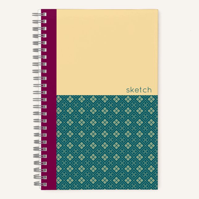 Japanisches Diamant-Muster Notizbuch (Vorderseite)