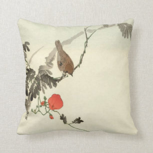 Japanisches Dogwood mit Vogel Kissen