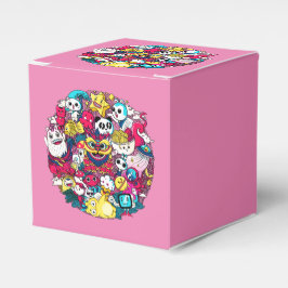 Japanisches Doodle Art Throw Kissen Geschenkschachtel