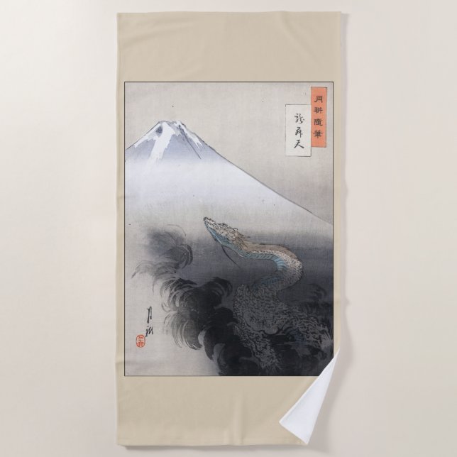 Japanisches Drache-Badetuch Strandtuch (Vorderseite)