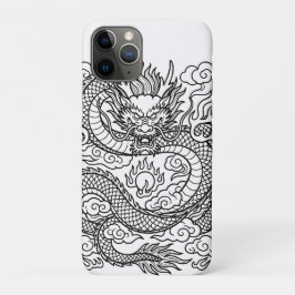 Japanisches Drachen-Linienkunst-Mauspad-Design Case-Mate iPhone Hülle