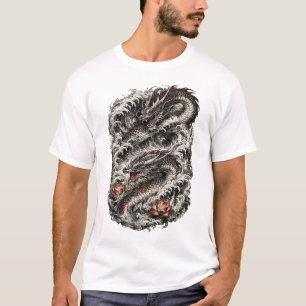Japanisches Drachen-Tattoo-T-Shirt Traditionelle T-Shirt