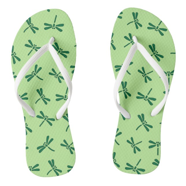 Japanisches Drachenmuster, Light Jade Green Flip Flops (Fußbett)