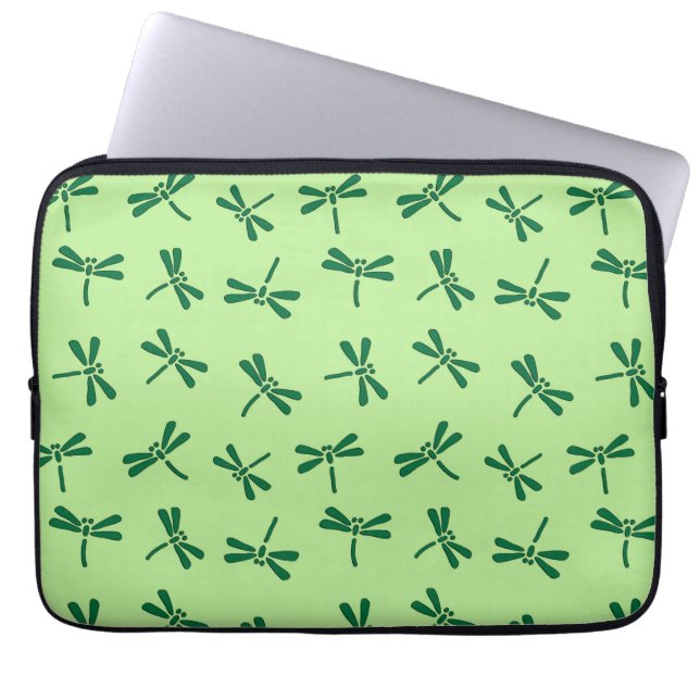 Japanisches Drachenmuster, Light Jade Green Laptopschutzhülle (Vorderseite)