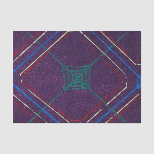 JAPANISCHES DRUCKPAPIER FÜR LILA GEWEBE SEIDENPAPIER (Vorderseite)