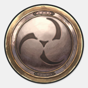 Japanisches Emblem (Kamon) Runder Aufkleber