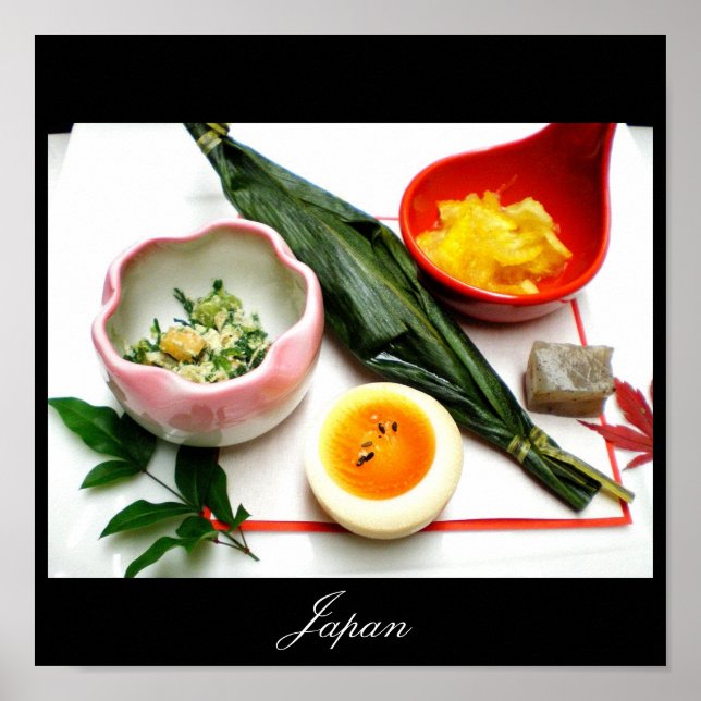 Japanisches Essen, Bilder aus Japan Poster (Vorne)