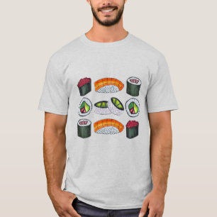 Japanisches Essen Sushi Nigiri Maki Roll Rolls T - T-Shirt