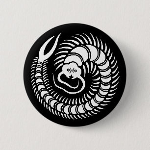 Japanisches Familienwappen-Centipede Button