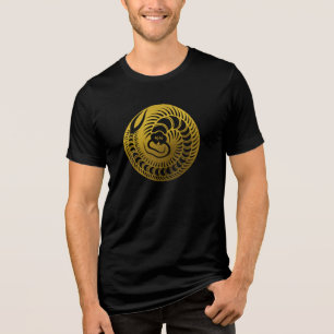 Japanisches Familienwappen-Centipede Tri-Blend Shirt