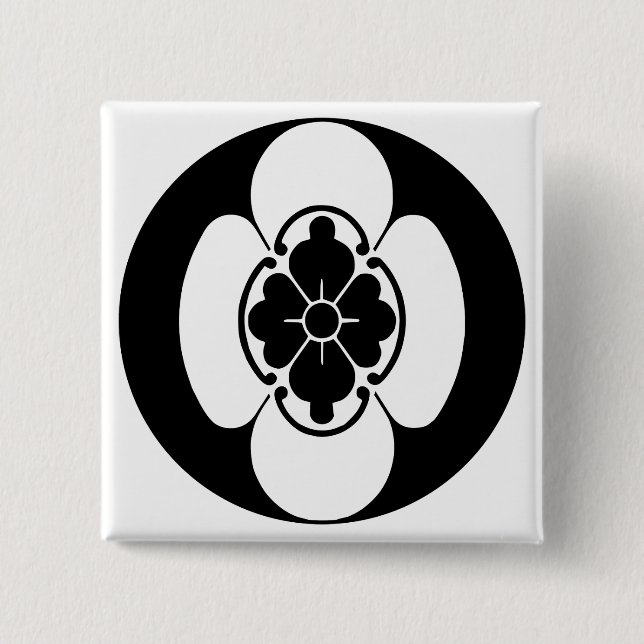 Japanisches Familienwappen (KAMON) der Hotta Button (Vorderseite)