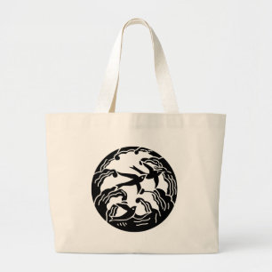Japanisches Familienwappen KAMON Symbol Jumbo Stoffbeutel