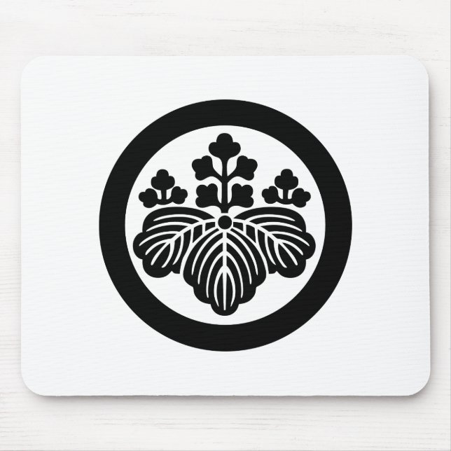 Japanisches Familienwappen KAMON Symbol Mousepad (Vorne)