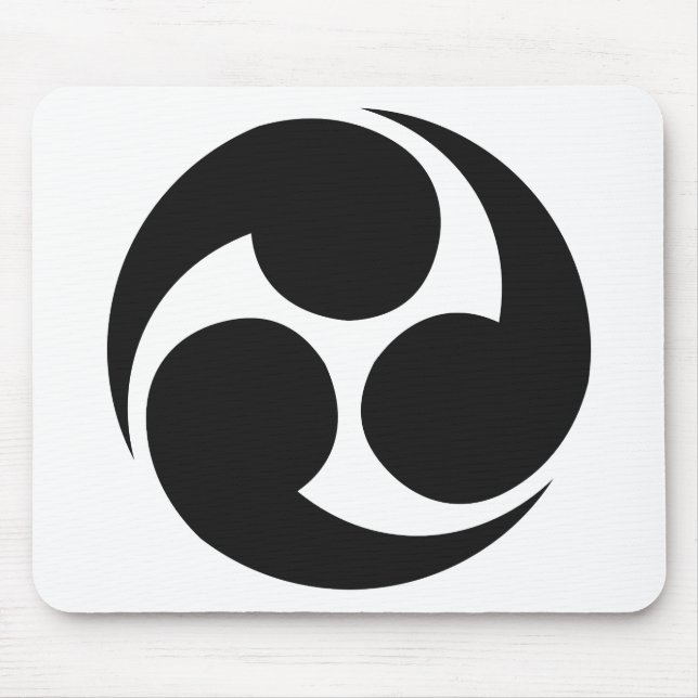 Japanisches Familienwappen KAMON Symbol Mousepad (Vorne)
