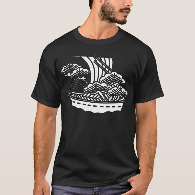 Japanisches Familienwappen KAMON Symbol T-Shirt (Vorderseite)