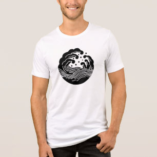 Japanisches Familienwappen-Wave Tri-Blend Shirt