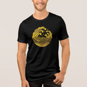 Japanisches Familienwappen-Wave Tri-Blend Shirt