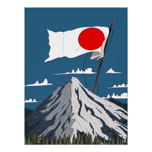 Japanisches Flag Travel Poster (Vorderseite)