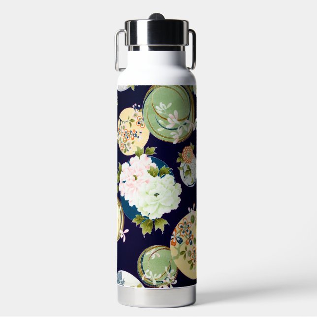 Japanisches Florales Design Trinkflasche (Vorderseite)