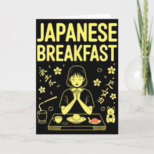 Japanisches Frühstück Zen Morgen Miso Reis Tee Gra Karte