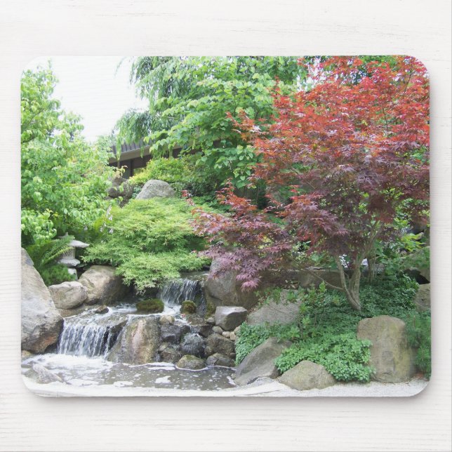 Japanisches Garten-Wasserfall mousepad (Vorne)