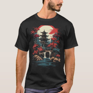 Japanisches Gartendesign Japanische Kunst Grafisch T-Shirt