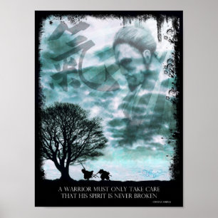 Japanisches Geist-Plakat (blau) Poster