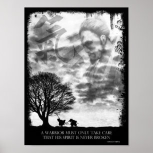 Japanisches Geist-Plakat (Schwarzweiss) Poster