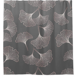 Japanisches Ginkgoblatt-Muster Duschvorhang