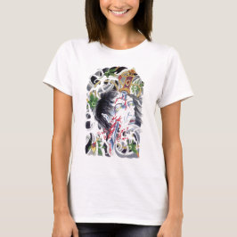 Japanisches groteskes Schwertdesign T-Shirt