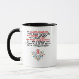 Japanisches Hanko-Siegel Macht Tasse