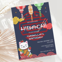 Japanisches Hibachi Dinner Party Geburtstag Einlad