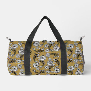 Japanisches Indigo-Goldkarpfen-Volksmuster Duffle Bag