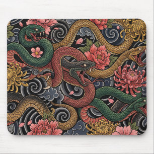 Japanisches Irezumi-Biker-All-Over-Print-Grafikmus Mousepad